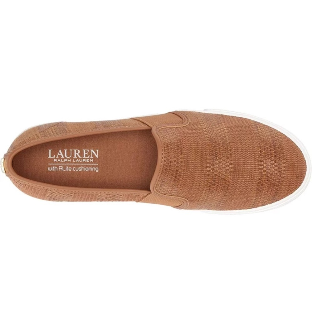 LAUREN RALPH Women’s Cushioned Breathable Jinny Round Toe Slip-On Sneakers | 8